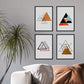 Set de 4 láminas para enmarcar Sahara Y Egipto. Posters Estilo nórdico con triángulos para la decoración del hogar-Artwork-Nacnic-Nacnic Estudio SL