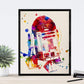 Set de 4 láminas para enmarcar STAR WARS estilo acuarela. Posters con imágenes de la Guerra de las galaxias. Decoración de hogar. alta calidad. Llena de estilo tu casa. Nacnic-Artwork-Nacnic-Nacnic Estudio SL