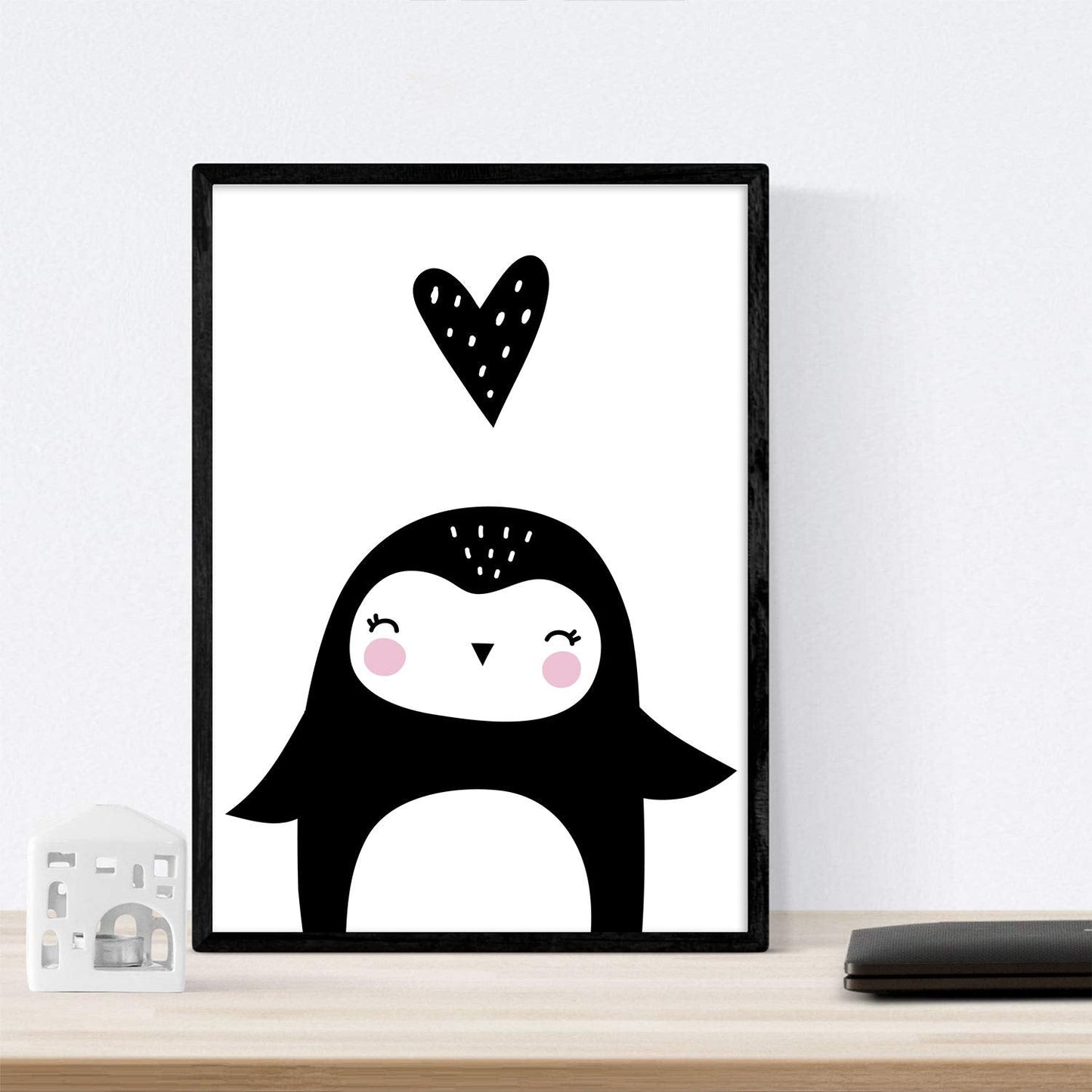 Set de 4 láminas "Pinguino, oso zorro y abrazos". Posters de animales.-Artwork-Nacnic-Nacnic Estudio SL