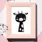 Set de 4 posters para niños y habitacion infantil estilo nordico Animales blanco y negro-Artwork-Nacnic-Nacnic Estudio SL