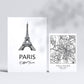 Set de 6 láminas de Francia. Pósters con ilustraciones en estilo nórdico de mapas y monumentos para tu hogar, negocio, oficina. Tamaños A4 y A3. .-Artwork-Nacnic-Nacnic Estudio SL