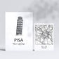 Set de 6 láminas de Italia. Pósters con ilustraciones en estilo nórdico de mapas y monumentos para tu hogar, negocio, oficina. Tamaños A4 y A3. .-Artwork-Nacnic-Nacnic Estudio SL