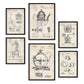 Set de 6 láminas de patentes Cafetera. Pósters con dibujos retro de inventos antiguos para tu hogar. Tamaños A4 y A3. .-Artwork-Nacnic-Nacnic Estudio SL