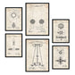 Set de 6 láminas de patentes Electricidad 1. Pósters con dibujos retro de inventos antiguos. Tamaños A4 y A3. .-Artwork-Nacnic-Nacnic Estudio SL