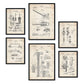 Set de 6 láminas de patentes Herramientas de construcción 2. Pósters con dibujos retro de inventos antiguos para tu hogar. Tamaños A4 y A3. .-Artwork-Nacnic-Nacnic Estudio SL