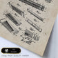 Set de 6 láminas de patentes Instrumentos de viento. Pósters con dibujos retro de inventos antiguos para tu hogar. Tamaños A4 y A3. .-Artwork-Nacnic-Nacnic Estudio SL