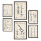 Set de 6 láminas de patentes Medicina. Pósters con dibujos retro de inventos antiguos. Tamaños A4 y A3. .-Artwork-Nacnic-Nacnic Estudio SL