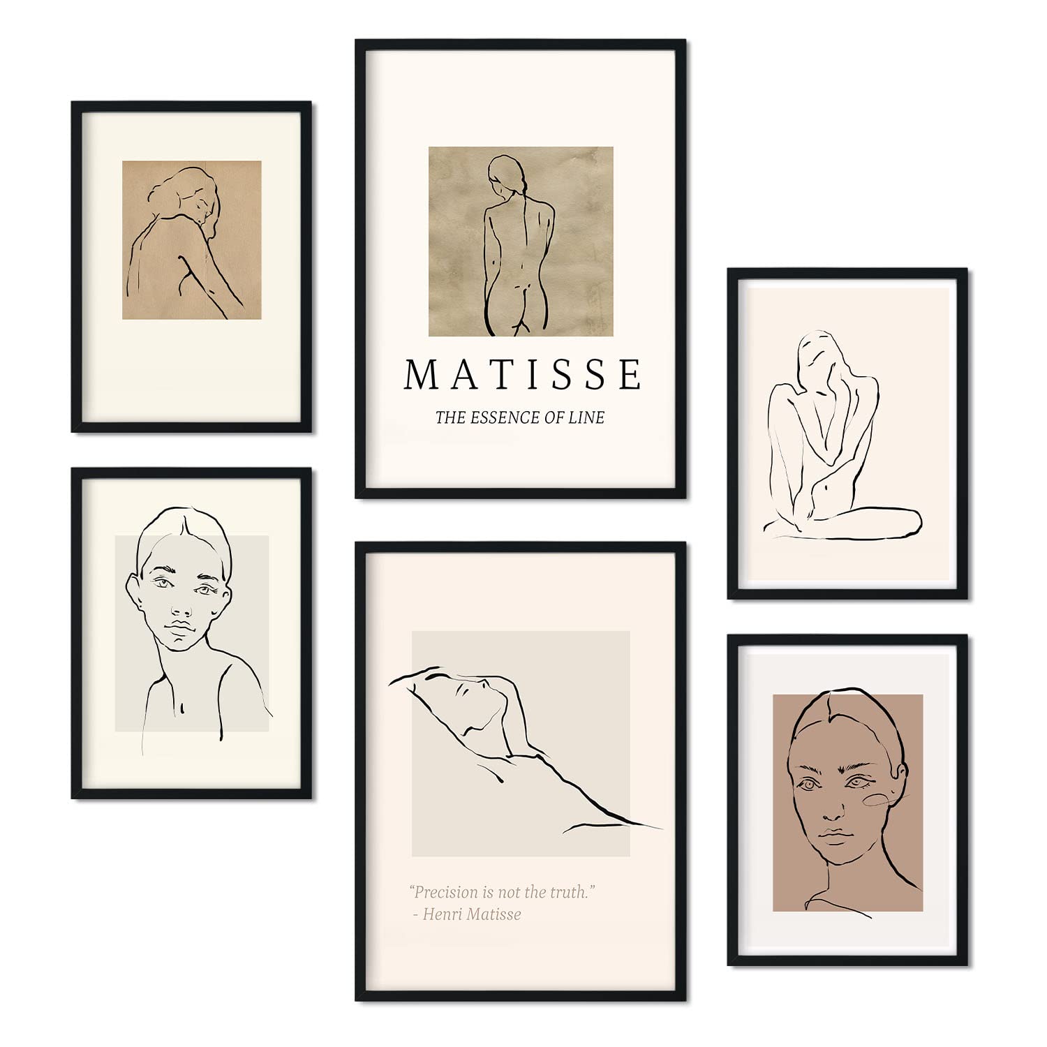 Set de 6 posters Belleza. Colección de láminas con estética collage para la Tamaños A3 y A4. .-Artwork-Nacnic-Nacnic Estudio SL