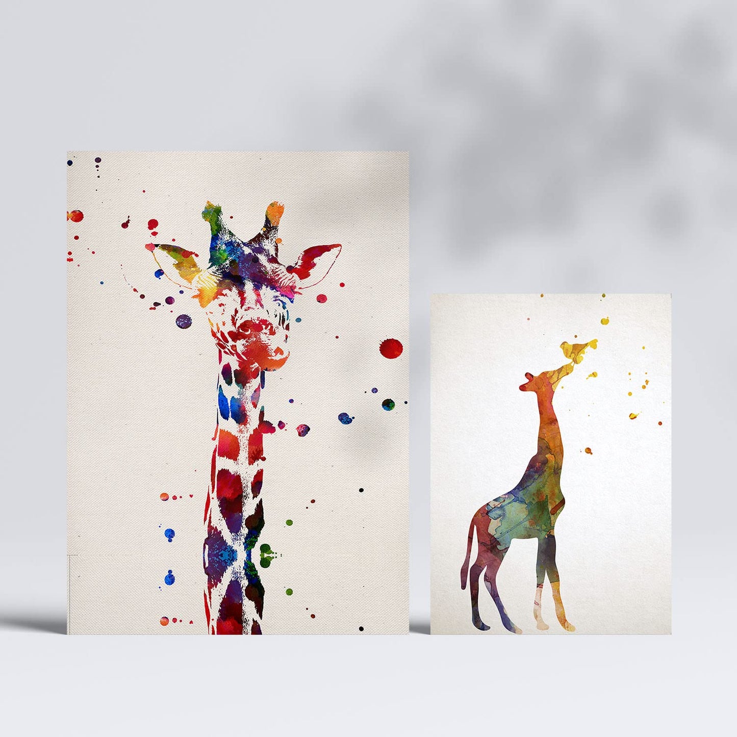 Set de 6 posters de Animales de acuarela. Colección de láminas con estética collage para la Tamaños A3 y A4. .-Artwork-Nacnic-Nacnic Estudio SL