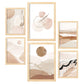 Set de 6 posters de Arte abstracto. Colección de láminas con estética collage para la Tamaños A3 y A4. .-Artwork-Nacnic-Marco Madera clara-Nacnic Estudio SL