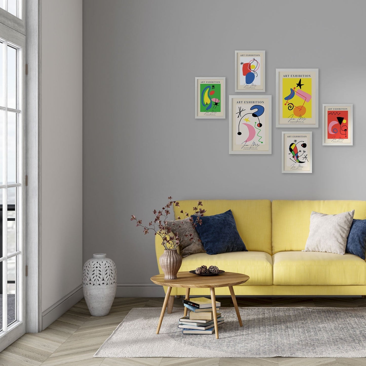 Set de 6 posters de Arte Miró. Colección de láminas con estética collage para la Tamaños A3 y A4. .-Artwork-Nacnic-Sin marco-Nacnic Estudio SL