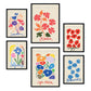 Set de 6 posters de Floral. Colección de láminas con estética collage para la Tamaños A3 y A4. .-Artwork-Nacnic-Marco Negro-Nacnic Estudio SL