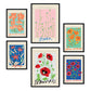 Set de 6 pósters de Flores de primavera. Colección de láminas con estética collage para la Tamaños A3 y A4. .-Artwork-Nacnic-Nacnic Estudio SL