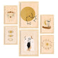Set de 6 posters de Místico. Colección de láminas con estética collage para la Tamaños A3 y A4. .-Artwork-Nacnic-Marco Madera clara-Nacnic Estudio SL