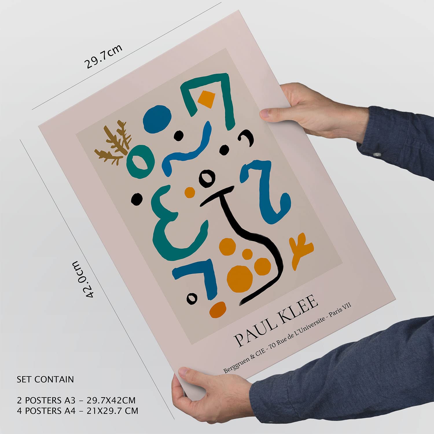 Set de 6 posters de Modernismo. Colección de láminas con estética collage para la Tamaños A3 y A4. .-Artwork-Nacnic-Nacnic Estudio SL