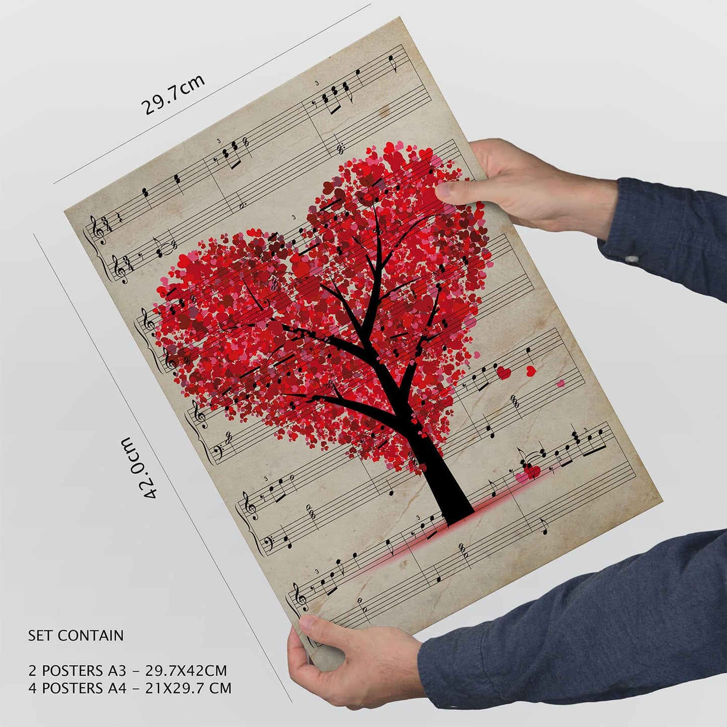 Set de 6 posters de Música vintage. Colección de láminas con estética collage para la Tamaños A3 y A4. .-Artwork-Nacnic-Nacnic Estudio SL
