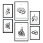 Set de 6 posters de Órganos internos. Colección de láminas con estética collage para la Tamaños A3 y A4. .-Artwork-Nacnic-Nacnic Estudio SL