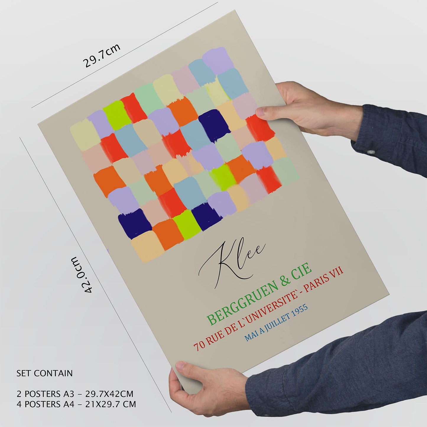 Set de 6 pósters de Paul Klee. Colección de láminas con estética collage para la Tamaños A3 y A4. .-Artwork-Nacnic-Nacnic Estudio SL