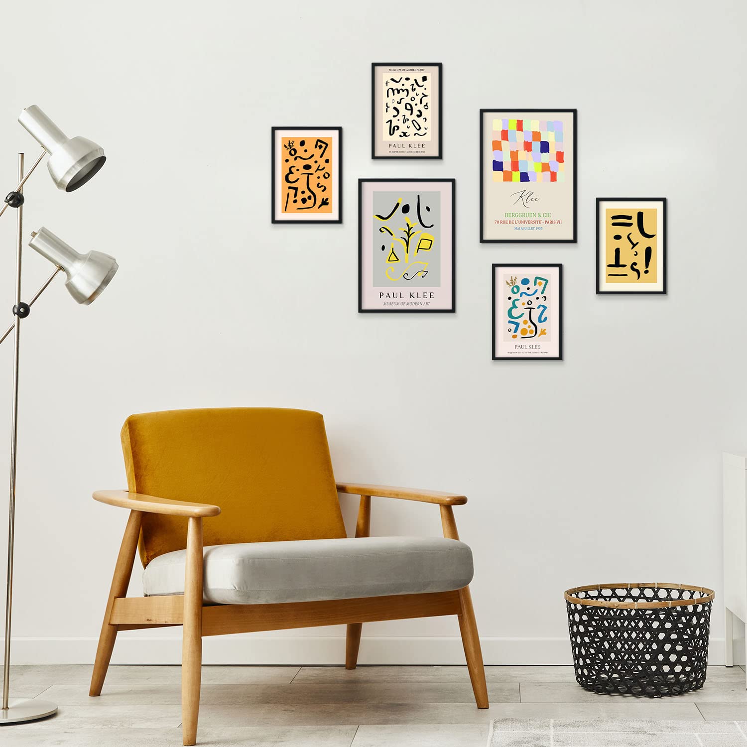 Set de 6 pósters de Paul Klee. Colección de láminas con estética collage para la Tamaños A3 y A4. .-Artwork-Nacnic-Nacnic Estudio SL