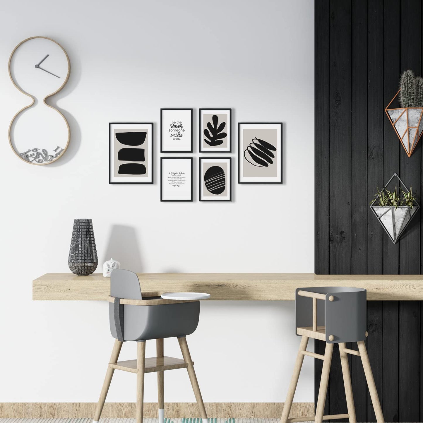 Set de 6 posters En blanco y negro. Colección de láminas con estética collage para la Tamaños A3 y A4. .-Artwork-Nacnic-Nacnic Estudio SL