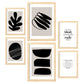 Set de 6 posters En blanco y negro. Colección de láminas con estética collage para la Tamaños A3 y A4. .-Artwork-Nacnic-Marco Madera clara-Nacnic Estudio SL