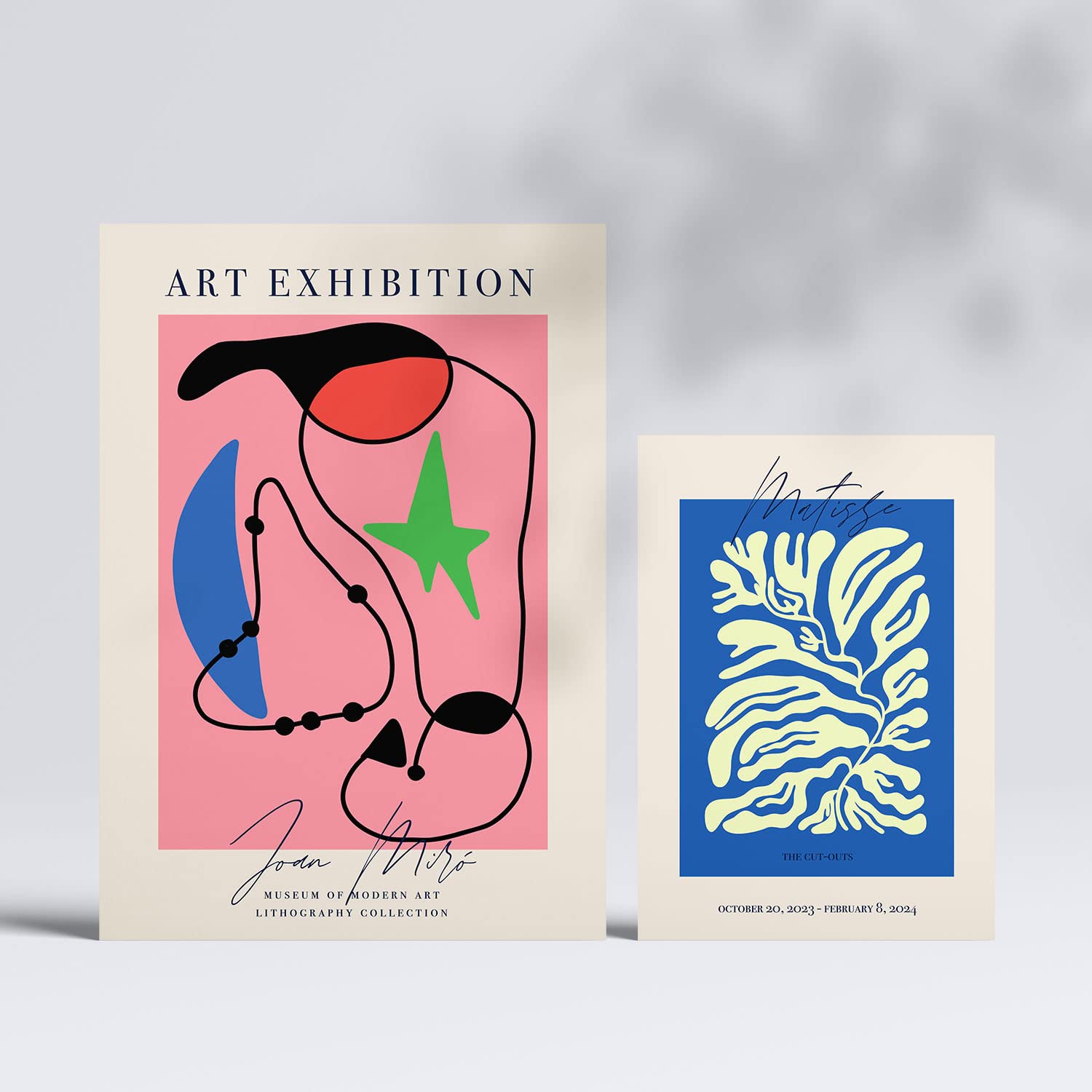 Set de 6 posters Exposición de arte. Colección de láminas con estética collage para la Tamaños A3 y A4. .-Artwork-Nacnic-Nacnic Estudio SL