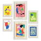 Set de 6 posters Exposición de arte. Colección de láminas con estética collage para la Tamaños A3 y A4. .-Artwork-Nacnic-Marco Blanco-Nacnic Estudio SL