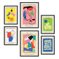 Set de 6 posters Exposición de arte. Colección de láminas con estética collage para la Tamaños A3 y A4. .-Artwork-Nacnic-Marco Negro-Nacnic Estudio SL