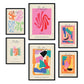 Set de 6 posters Matisse. Colección de láminas con estética collage para la Tamaños A3 y A4. .-Artwork-Nacnic-Marco Negro-Nacnic Estudio SL