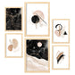 Set de 6 posters Sueño abstracto. Colección de láminas con estética collage para la Tamaños A3 y A4. .-Artwork-Nacnic-Marco Madera clara-Nacnic Estudio SL