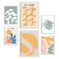 Set de 6 posters Vegetación. Colección de láminas con estética collage para la Tamaños A3 y A4. .-Artwork-Nacnic-Marco Blanco-Nacnic Estudio SL