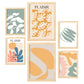 Set de 6 posters Vegetación. Colección de láminas con estética collage para la Tamaños A3 y A4. .-Artwork-Nacnic-Marco Madera clara-Nacnic Estudio SL