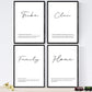 Set de cuatro láminas con definiciones de palabras en ingles. Poster 'Family' de palabras con definiciones.-Artwork-Nacnic-Nacnic Estudio SL