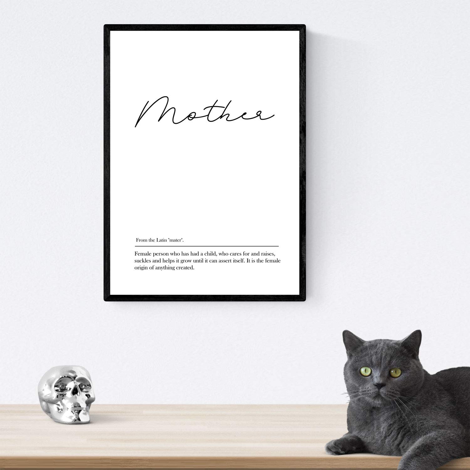 Set de cuatro láminas con definiciones de palabras en ingles. Poster 'Mother' de palabras con definiciones.-Artwork-Nacnic-Nacnic Estudio SL