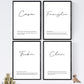 Set de cuatro láminas con definiciones de palabras en italiano. Poster 'Famiglia' de palabras con definiciones.-Artwork-Nacnic-Nacnic Estudio SL