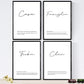 Set de cuatro láminas con definiciones de palabras en italiano. Poster 'Famiglia' de palabras con definiciones.-Artwork-Nacnic-Nacnic Estudio SL