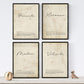 Set de cuatro láminas con definiciones de Palabras para madre Fondo vintage.-Artwork-Nacnic-Nacnic Estudio SL