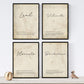 Set de cuatro láminas con definiciones de Palabras para mi pareja chico Fondo vintage.-Artwork-Nacnic-Nacnic Estudio SL