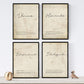 Set de cuatro láminas con definiciones de Palabras para mi pareja novio Fondo vintage.-Artwork-Nacnic-Nacnic Estudio SL