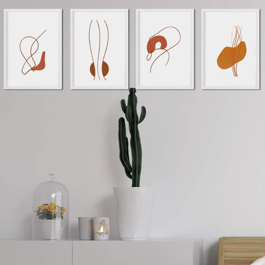 Set de cuatro láminas con diseños coloridos basados en Marruecos. Pack de láminas 'Arido' diseño minimalista.-Artwork-Nacnic-Nacnic Estudio SL