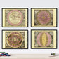 Set de cuatro láminas con mapas astronomicos antiguos. Posters de mapas astrologicos en-Artwork-Nacnic-Nacnic Estudio SL