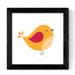 Set de cuatro láminas cuadradas con ilustraciones de familia de gallinas y pollos cm estilo escandinavo nordico-Artwork-Nacnic-Nacnic Estudio SL