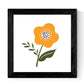 Set de cuatro láminas cuadradas con ilustraciones de flores llamativas tonos rosas y naranjas cm estilo escandinavo nordico-Artwork-Nacnic-Nacnic Estudio SL