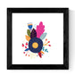 Set de cuatro láminas cuadradas con ilustraciones de flores multicolores cm estilo escandinavo nordico-Artwork-Nacnic-Nacnic Estudio SL