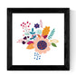 Set de cuatro láminas cuadradas con ilustraciones de flores multicolores cm estilo escandinavo nordico-Artwork-Nacnic-Nacnic Estudio SL