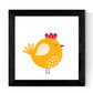 Set de cuatro láminas cuadradas con ilustraciones de Gallinas y pollos en familiaTamaño 20x20 cm estilo escandinavo nordico-Artwork-Nacnic-Nacnic Estudio SL