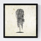 Set de cuatro láminas de arboles. Arboles hojas diferentes en cm, fondo papel antiguo vintage .-Artwork-Nacnic-Nacnic Estudio SL