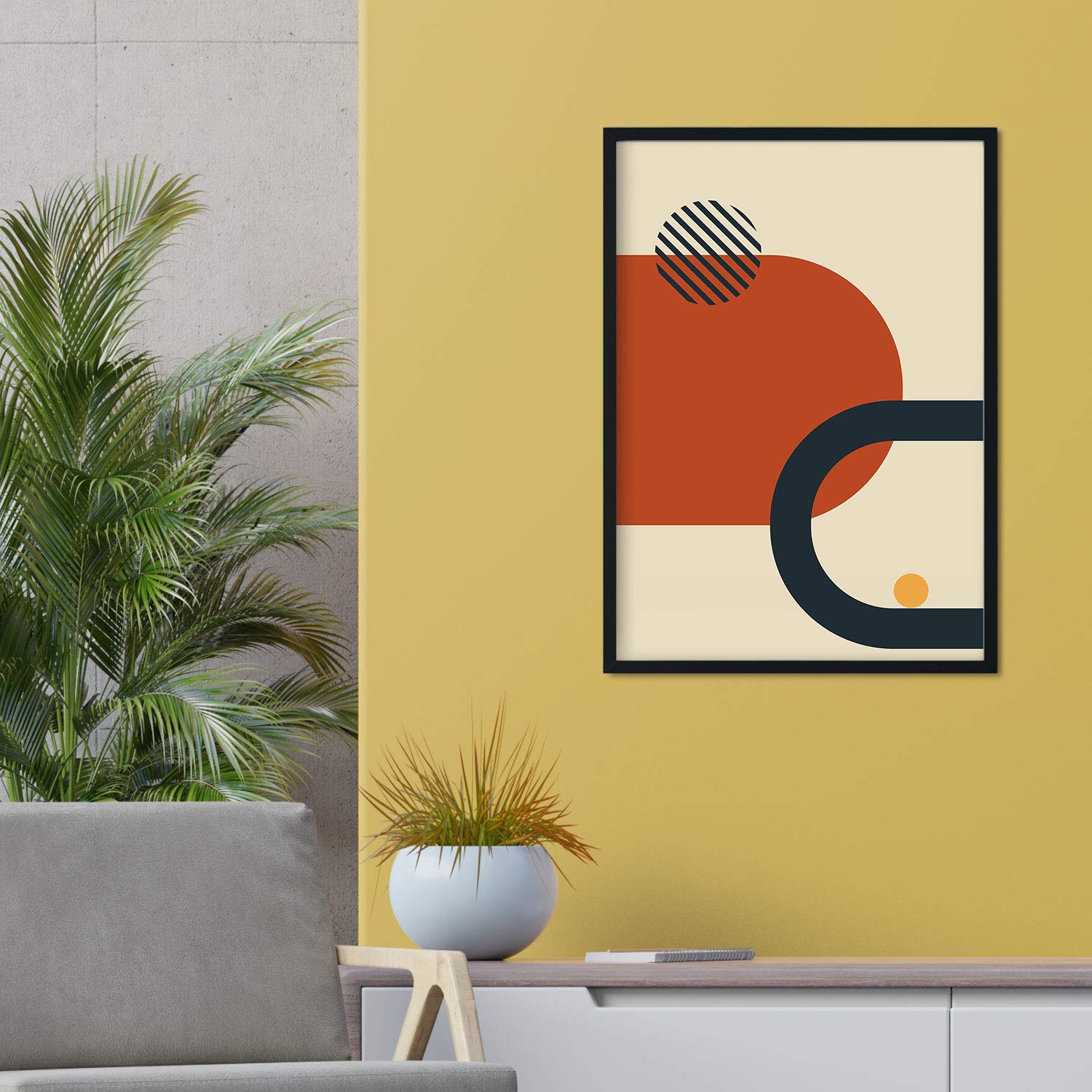 Set de cuatro posters de constructivismo. Pack de láminas Arena del Sahara con diseños a color inspirados en el constructivismo abstracto.-Artwork-Nacnic-Nacnic Estudio SL