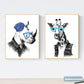 Set de dos láminas ANIMALES ILUSTRADOS. Pack de dos poster para enmarcar con ilustraciones de animales. alta calidad.-Artwork-Nacnic-Nacnic Estudio SL