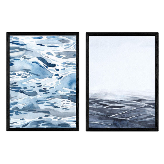 Set de dos láminas Atlantico frio. Láminas estilo nórdico para enmarcar-Artwork-Nacnic-Nacnic Estudio SL